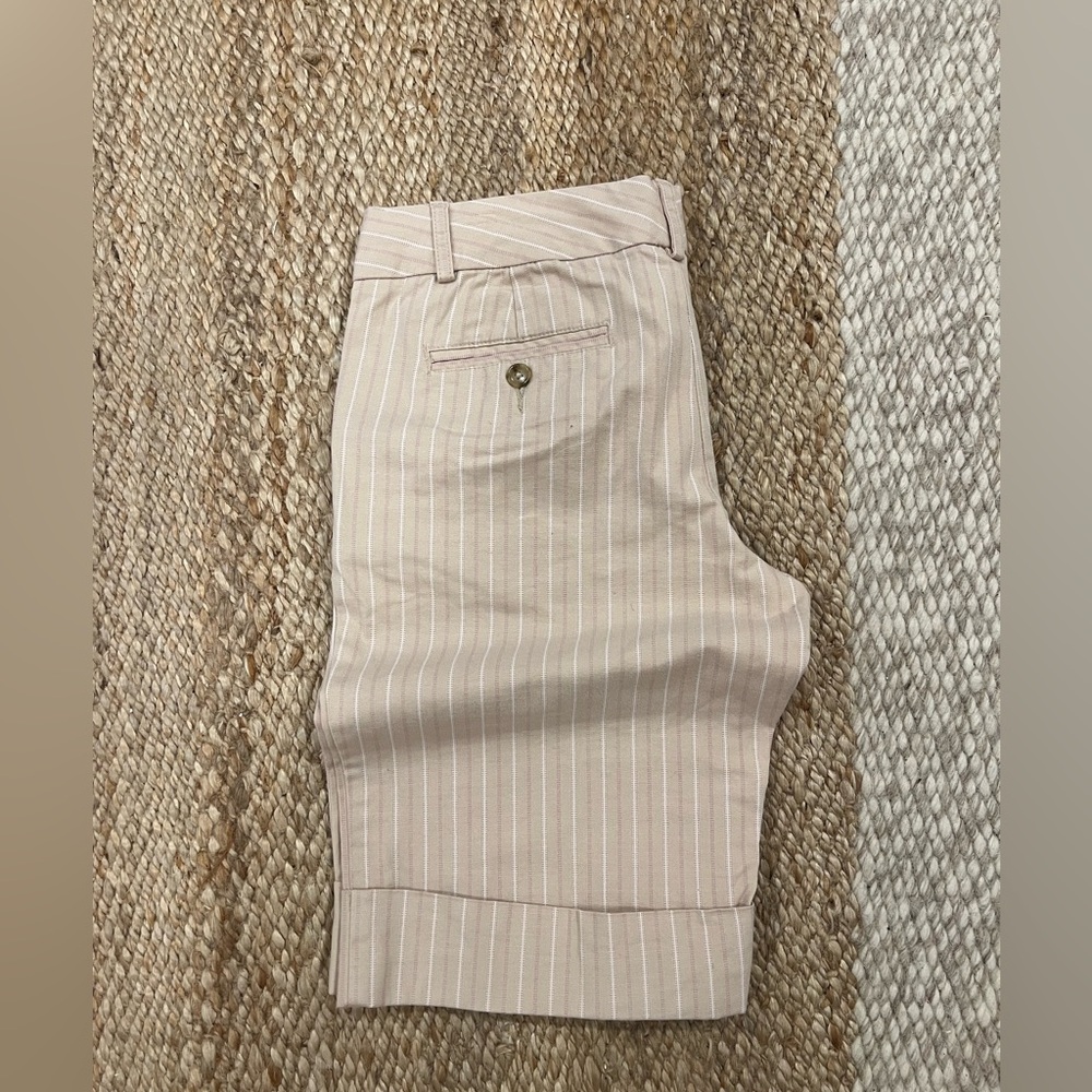 Y2K Old Navy Beige & Pink Pinstriped Shorts Women’s - Picture 15 of 15